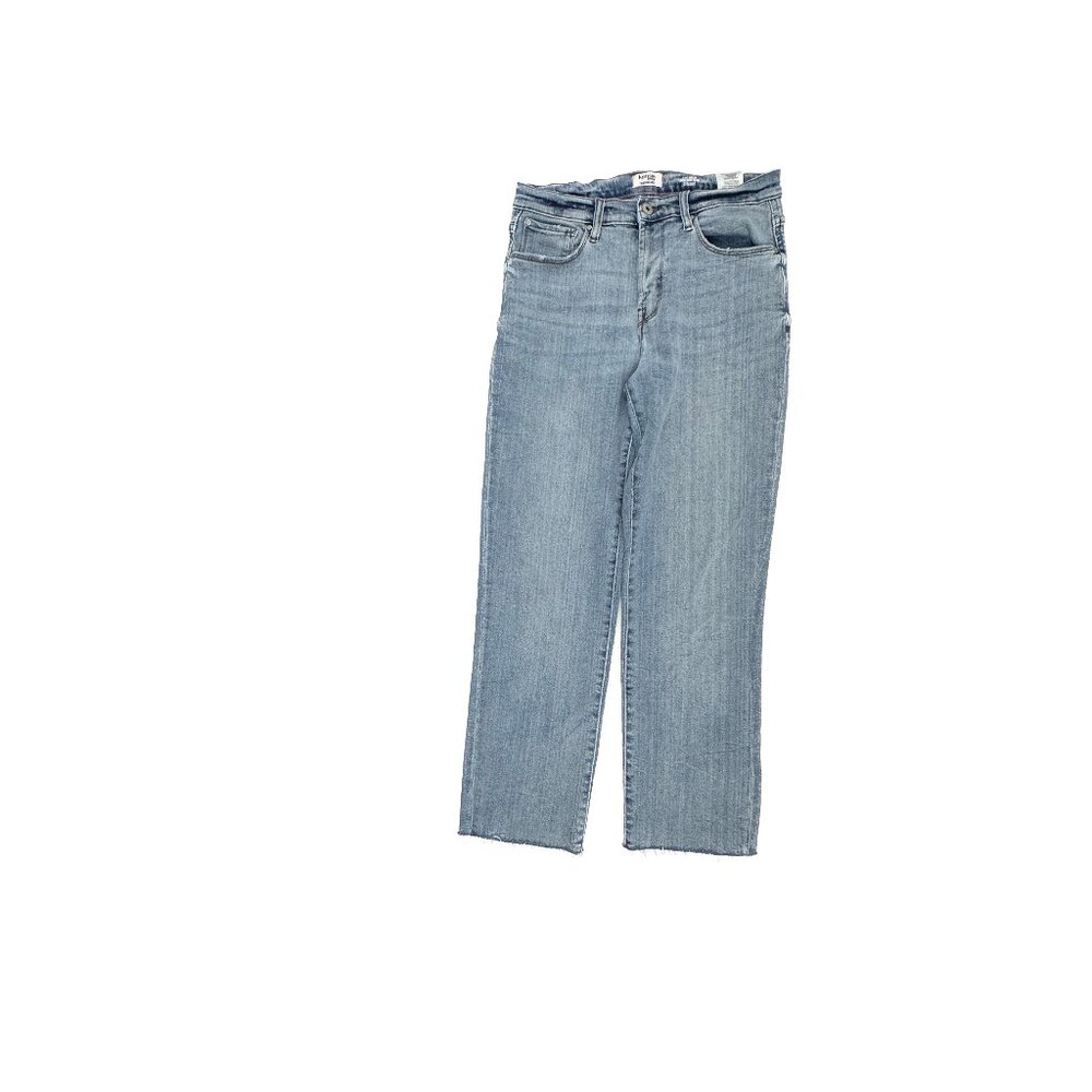 Kensie Jeans The Allie High Rise Slim Straight Raw Hem Women's size 8 Blue Jeans